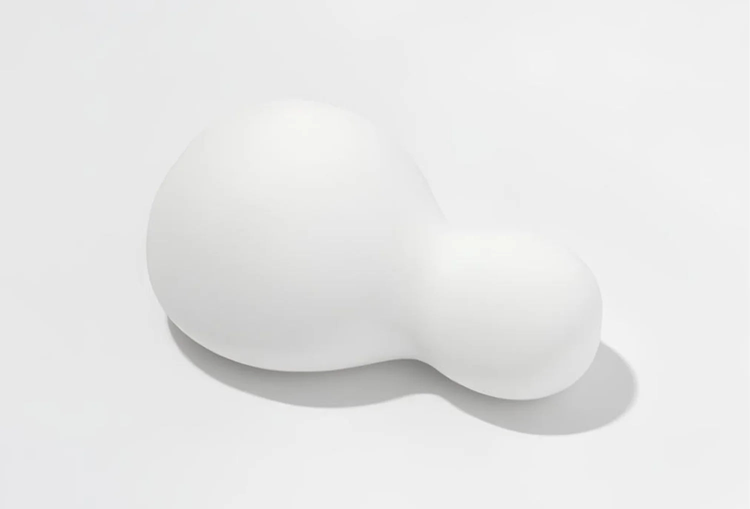 Vibrador clitoriano Iroha Yuki em silicone de cor branco — vista de cima