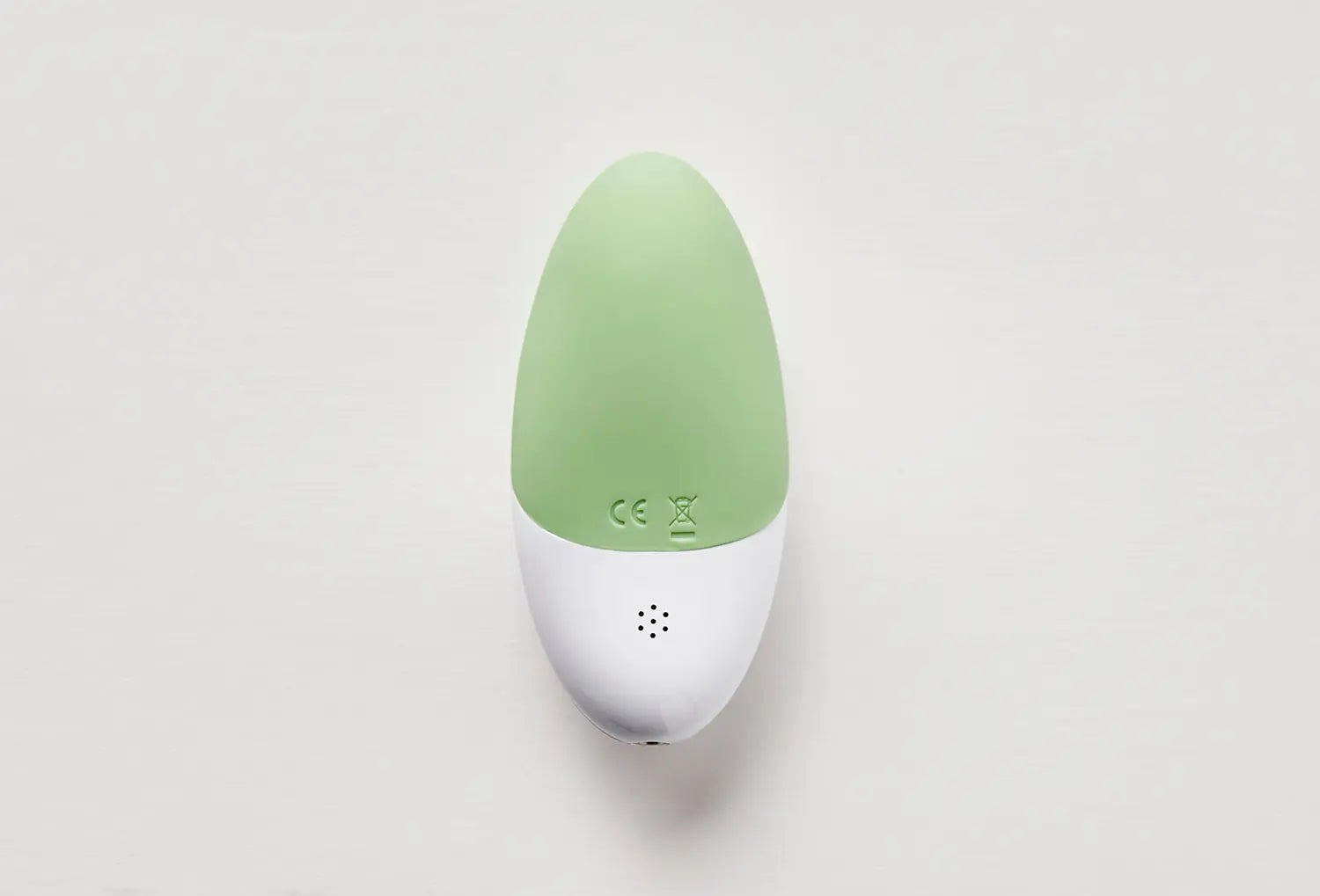 Vibrador discreto Lelo Siri 3 em silicone de cor matcha — vista traseira
