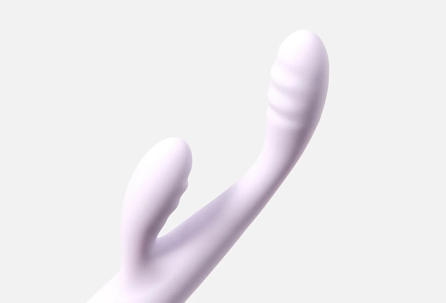 Vibrador duplo Svakom Cici Plus 2 em silicone de cor lavanda — zoom da ponta
