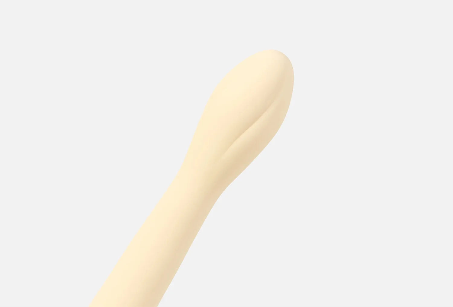 Vibrador clitoriano Iroha Koharu em silicone de cor marfim — zoom da ponta