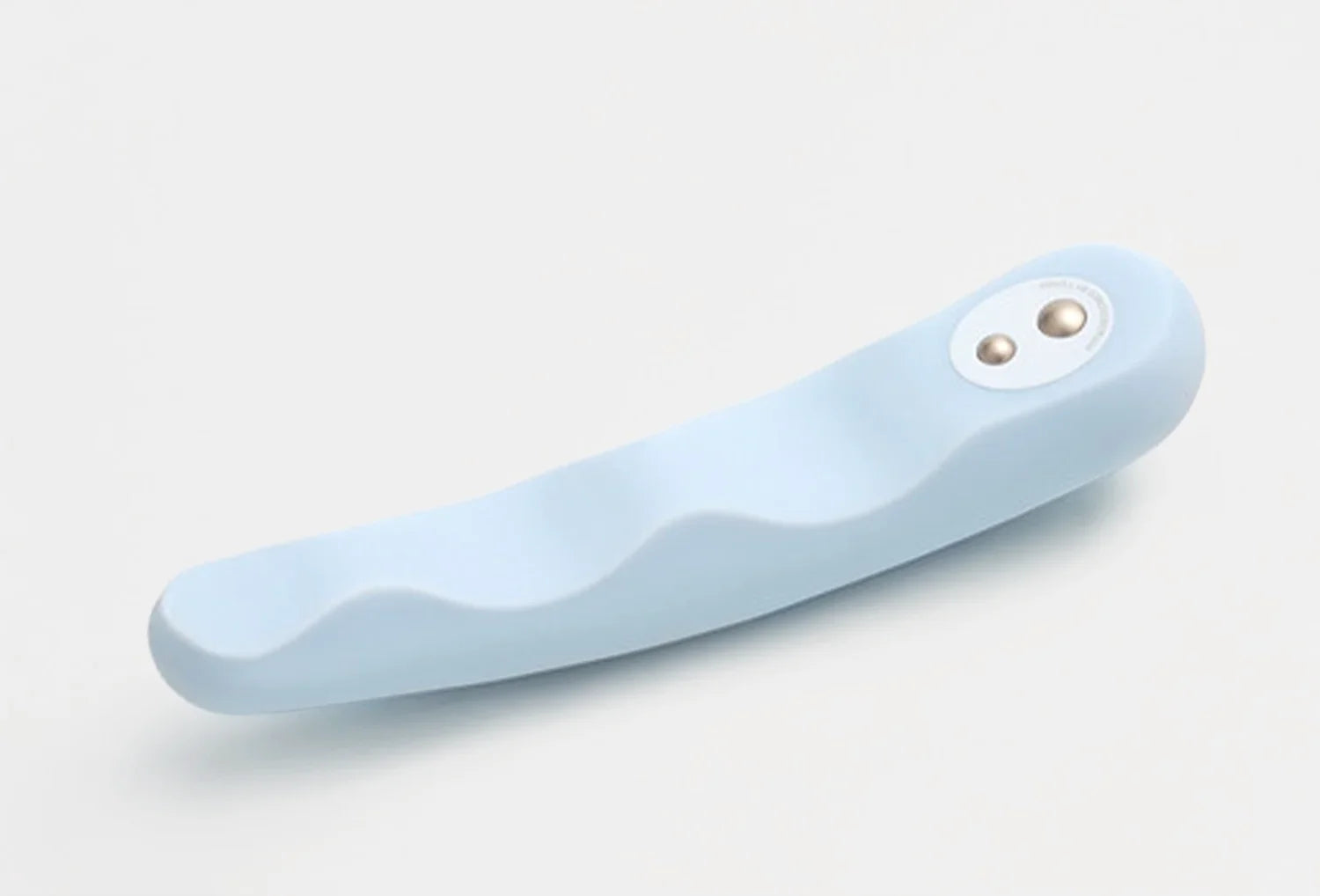 Vibrador de ponto g Iroha Minamo em silicone de cor azul claro — vista de cima